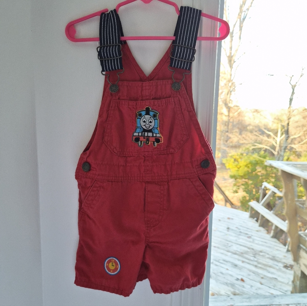 Thomas The Train Upcycled Oshkosh Shortalls. READ DESCRIPTION